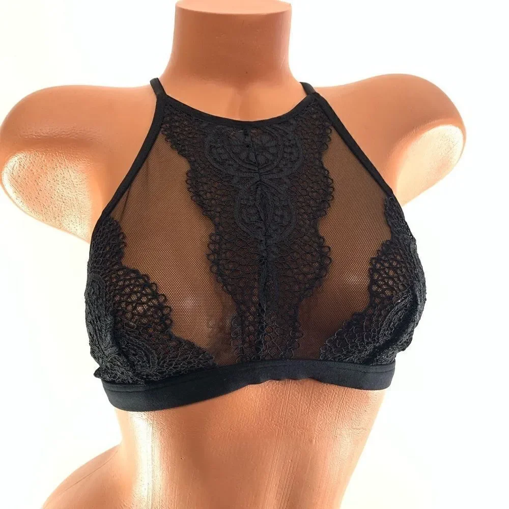 Victoria’s Secret crochet lace high neck bralette
